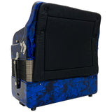 Polverini 34 Button 12 Bass 3 Switches Button Accordion GCF Blue