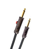 D'Addario Circuit Breaker Instrument Cable Latching CutOff Switch Straight 30 ft