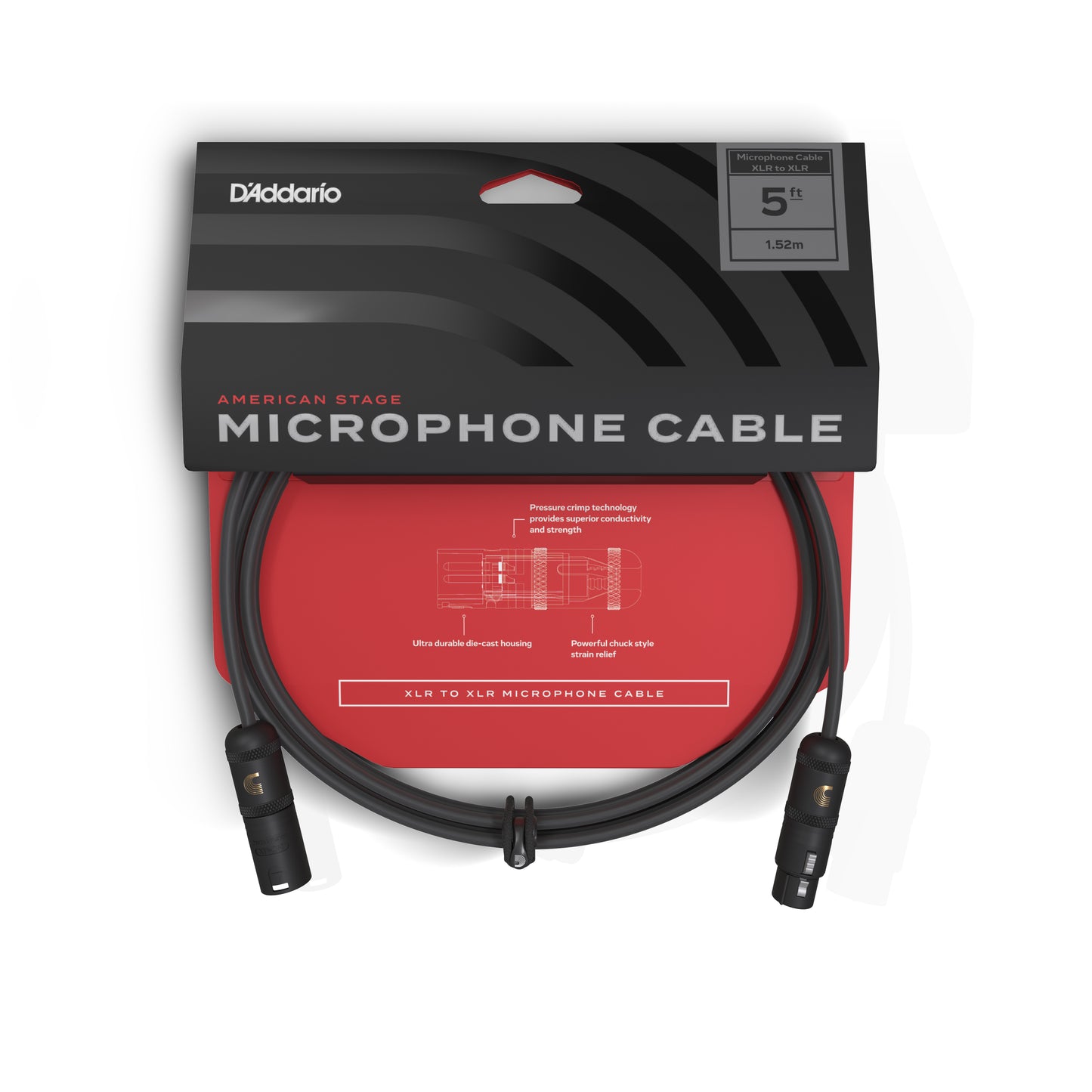 D'Addario American Stage 5 ft Microphone Cable