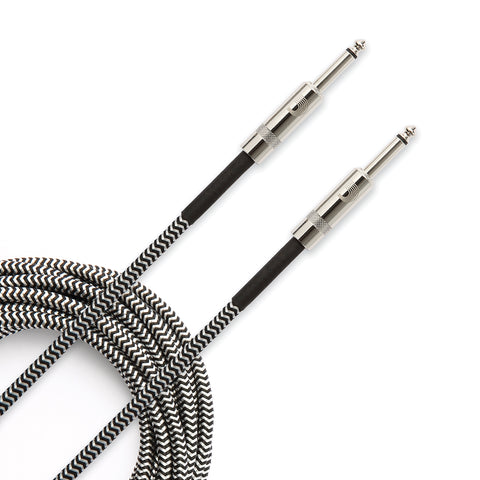 D'Addario Custom Series Braided Instrument Cable, Grey, 10 Feet