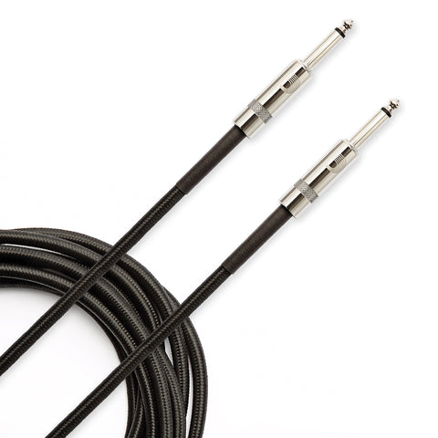 D'Addario Custom Series Braided Instrument Cable, Black, 10 Feet