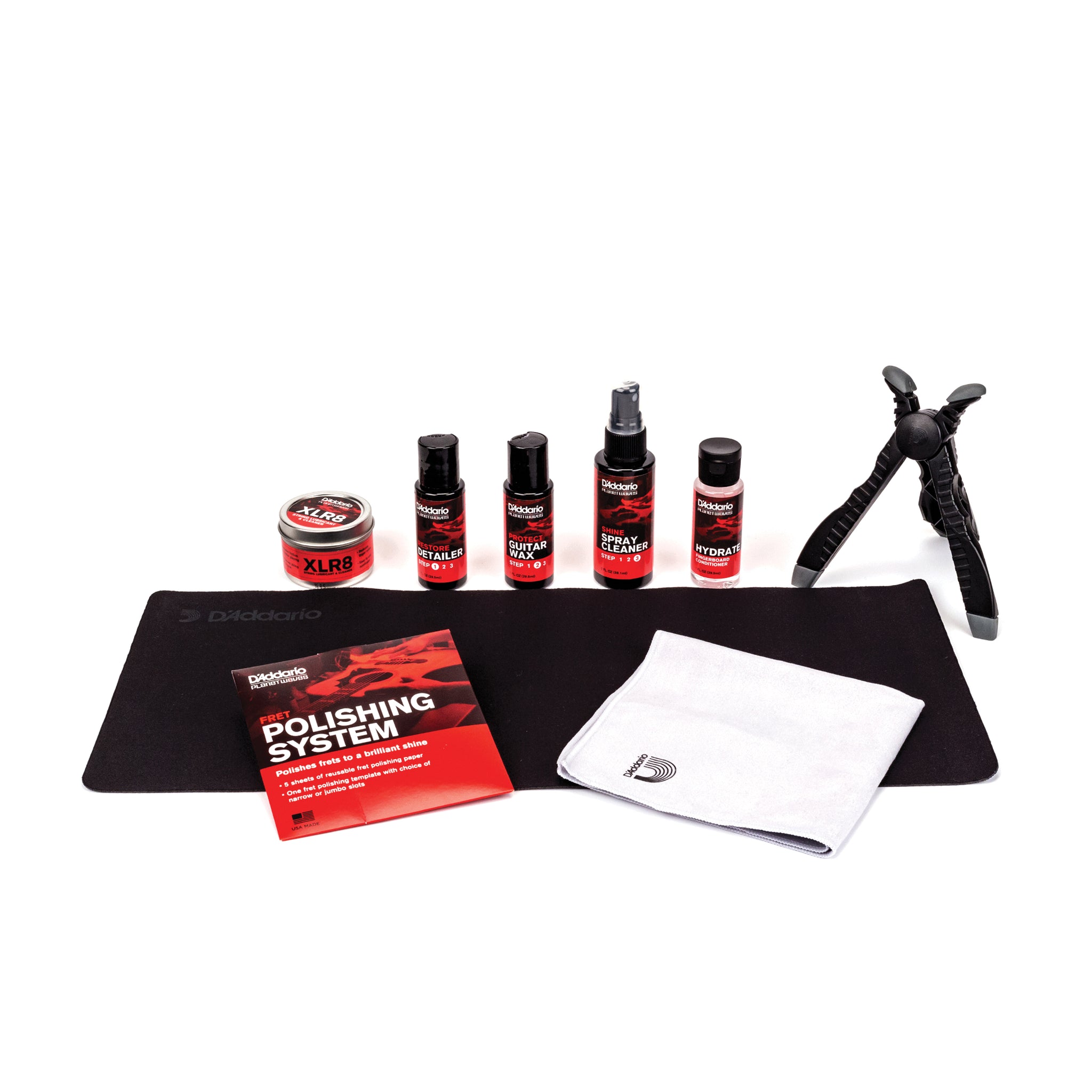 D'Addario Instrument Care Kit for Acoustic, Electric and Bass Guitar.
