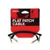 D'Addario Flat Patch Cable, 4in Right Angle, Twin Pack