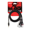 D'Addario Custom Series 1/8” to Dual  XLR Audio 6 ft Cable