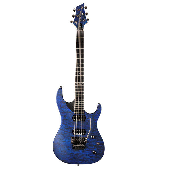 Washburn Parallaxe PXM Electric Guitar Quilt Transparent Blue Matte