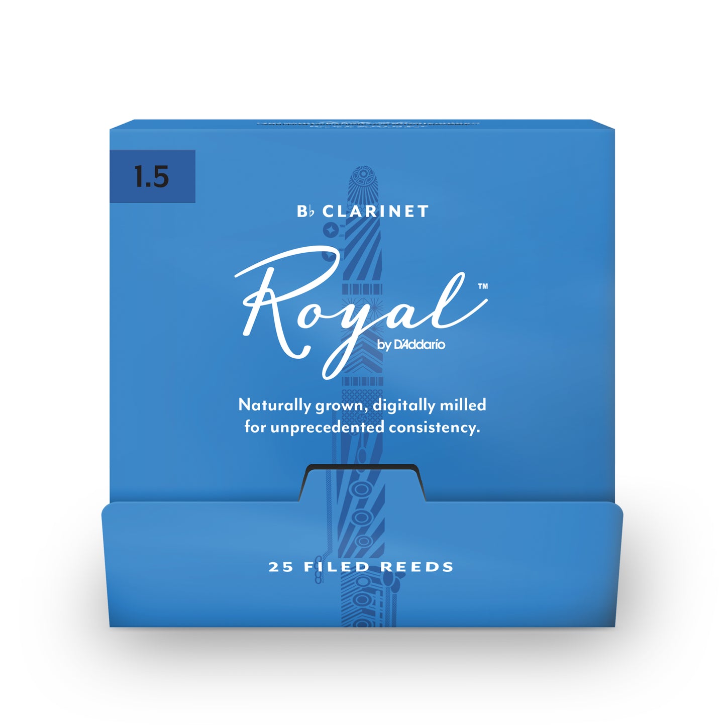 Royal by D'Addario Bb Clarinet Reeds Size 1.5, 25-Count Single Reeds