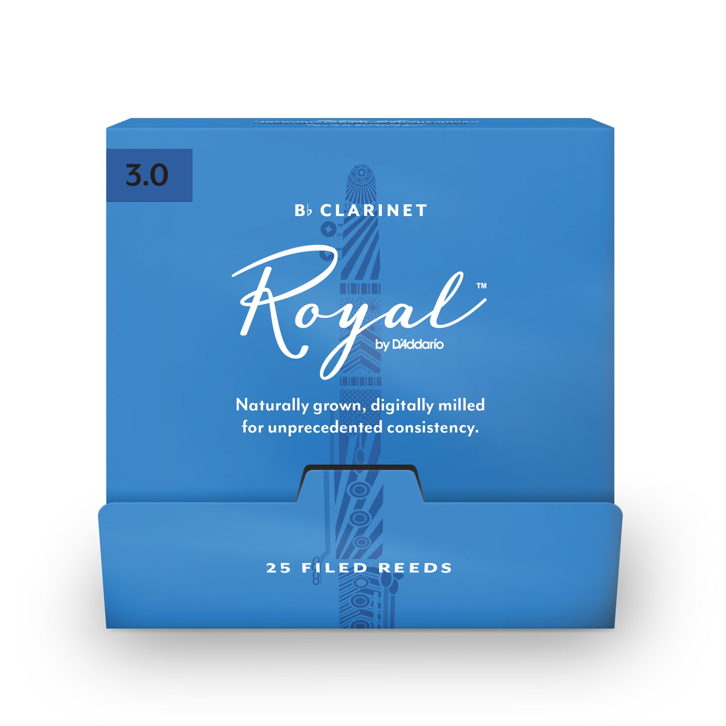 Royal by D'Addario Bb Clarinet Reeds Size 3.0, 25-Count Single Reeds