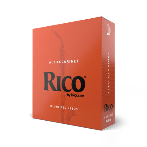 Rico by D'Addario Alto Clarinet Reeds Strength 1.5, 10 Pack