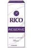 Rico Reserve Classic Bass Clarinet Reeds, Strength 2.0, 5-pack