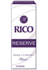 Rico Reserve Classic Bass Clarinet Reeds, Strength 3.5+, 5-pack