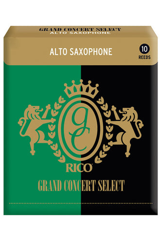 Rico Grand Concert Select Alto Saxophone Reeds, Strength 2.5, 10-pack