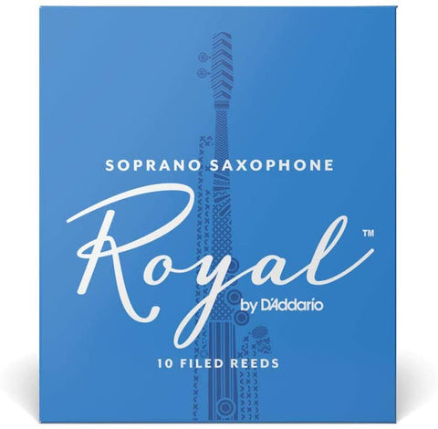 Rico Royal Soprano Saxophone Reeds, Strength 3.5, 10-pack
