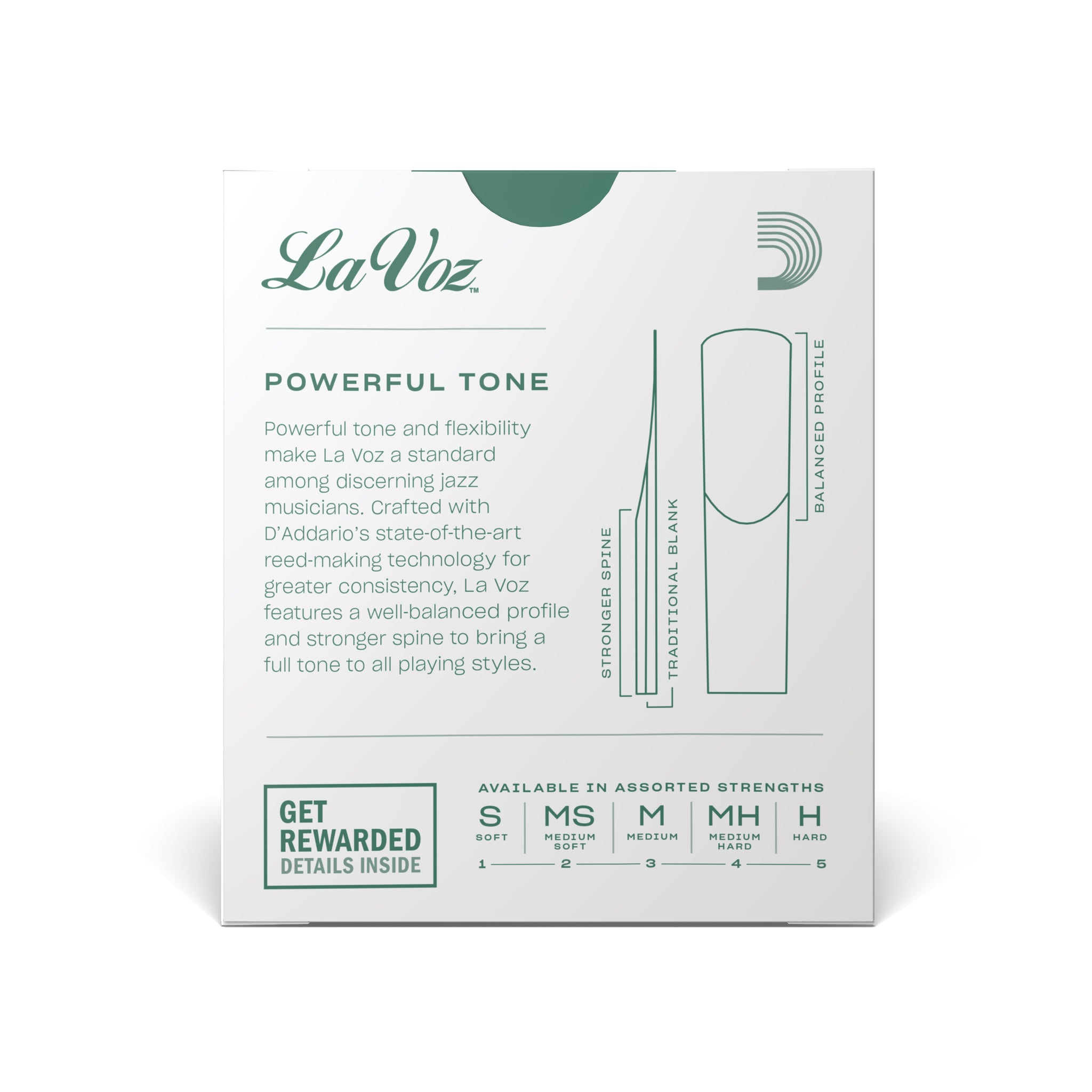 La Voz Soprano Saxophone Reeds, Strength Hard, 10-pack