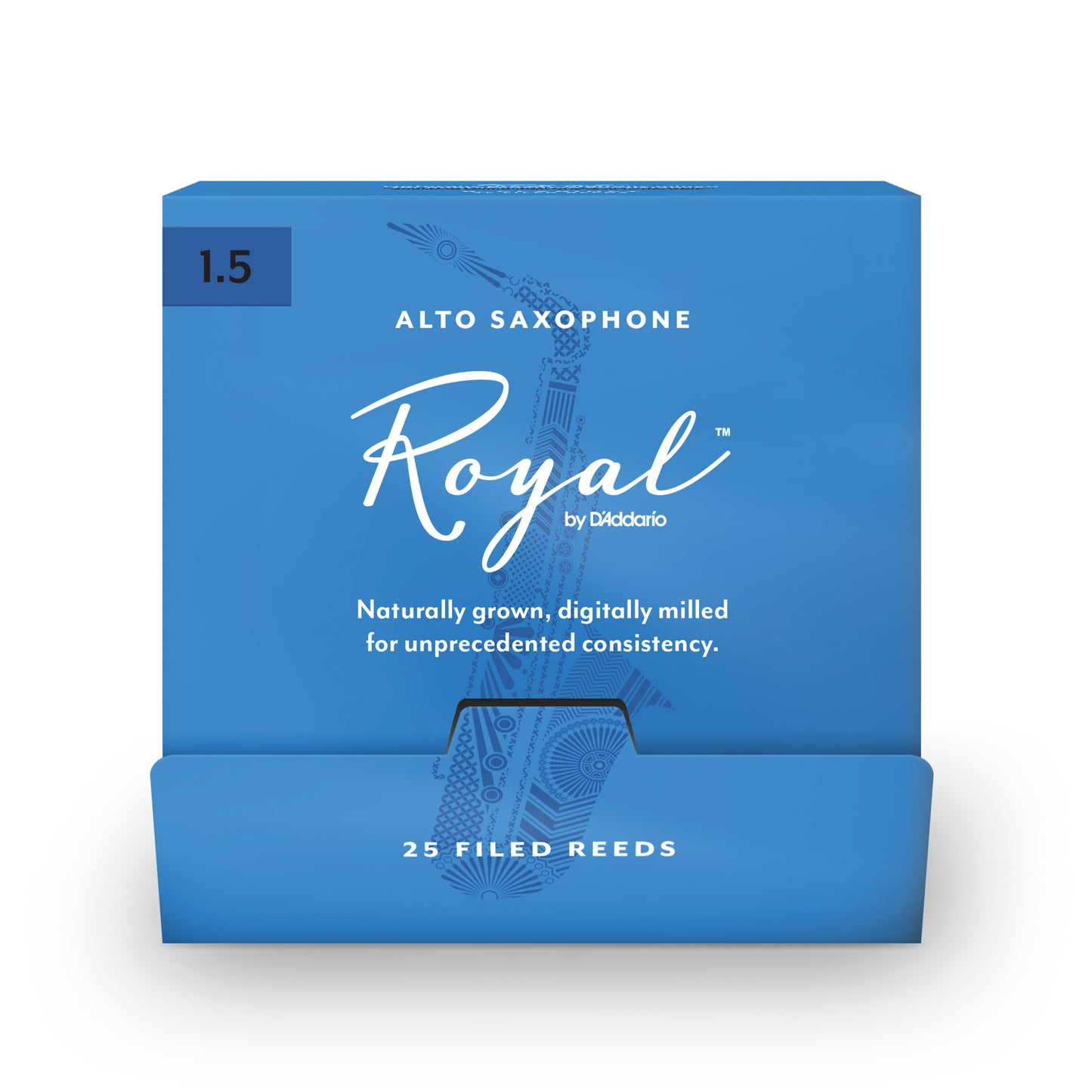 Royal by D'Addario Alto Saxophone Reeds Strength 1.5, 25-Count Single Reeds