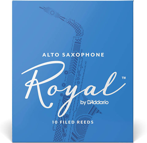 Rico Royal Alto Saxophone Reeds, Strength 2.5, 10-pack