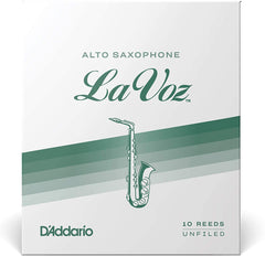 La Voz Alto Saxophone Reeds, Strength Medium-Hard, 10-pack
