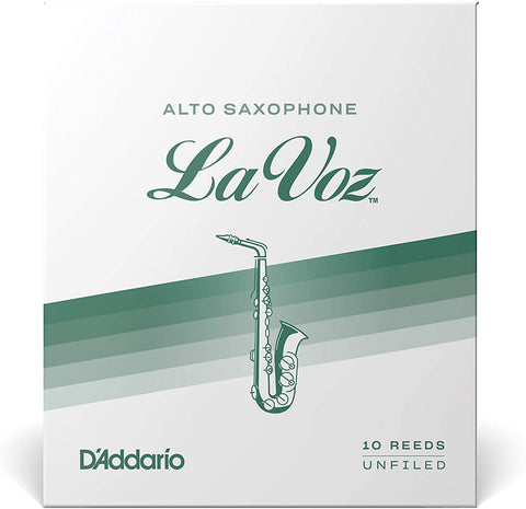La Voz Alto Saxophone Reeds, Strength Medium-Soft, 10-pack