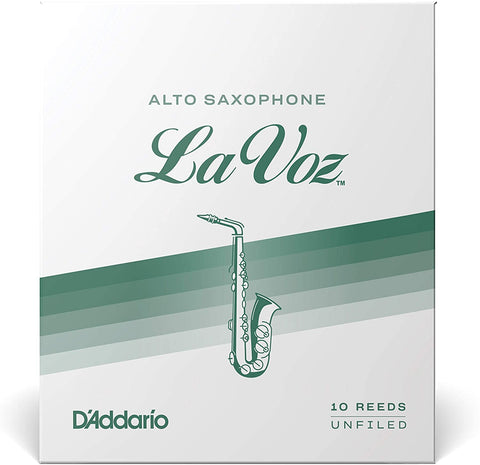 La Voz Alto Saxophone Reeds, Strength Hard, 10-pack