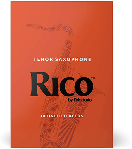 Rico Tenor Saxophone Reeds, Strength 2.5, 10-pack