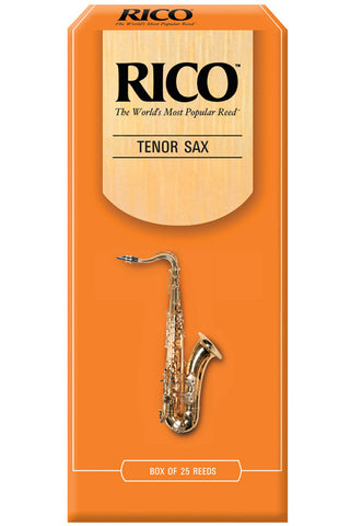 Rico Tenor Saxophone Reeds, Strength 2.5, 25-pack