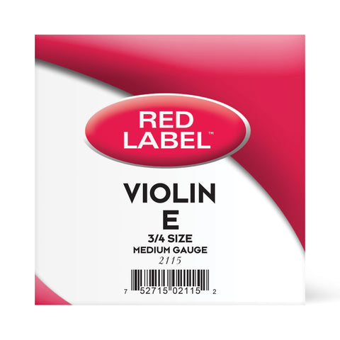 Red Label Violin E Single String 3/4 Medium