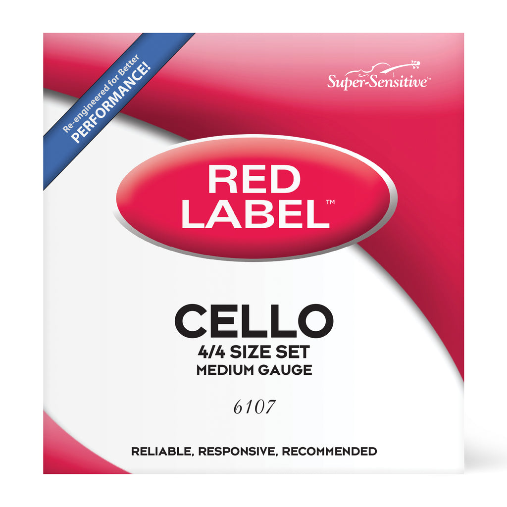 Red Label Cello String Set 4/4 Medium
