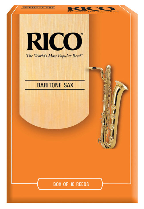 Rico Baritone Saxophone Reeds, Strength 3.0, 10-pack