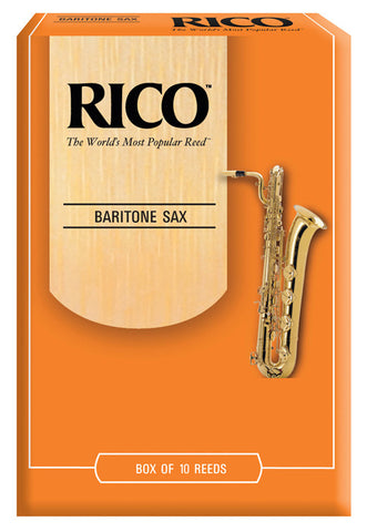 Rico Baritone Saxophone Reeds, Strength 3.5, 10-pack