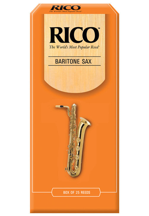 Rico Baritone Saxophone Reeds, Strength 3.5, 25-pack