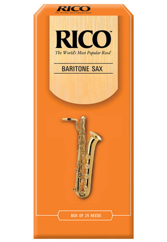 Rico Baritone Saxophone Reeds, Strength 3.5, 25-pack