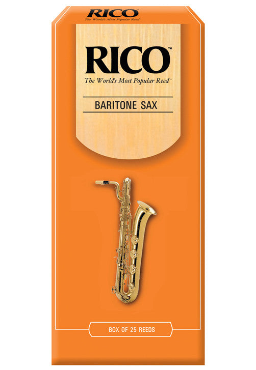 Rico Baritone Saxophone Reeds, Strength 3.0, 25-pack