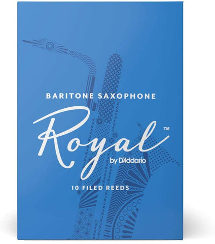 Rico Royal Baritone Saxophone Reeds, Strength 5.0, 10-pack