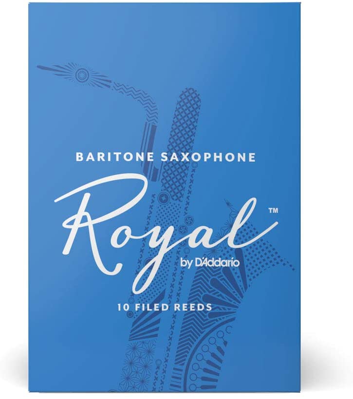 Rico Royal Baritone Saxophone Reeds, Strength 4.0, 10-pack