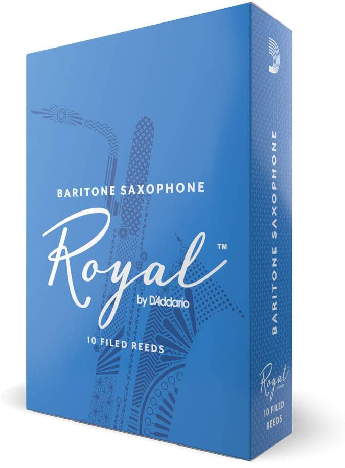 Rico Royal Baritone Saxophone Reeds, Strength 3.5, 10-pack