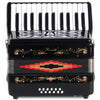 Rossetti Beginner Piano Accordion 12 Bass 25 Keys Black