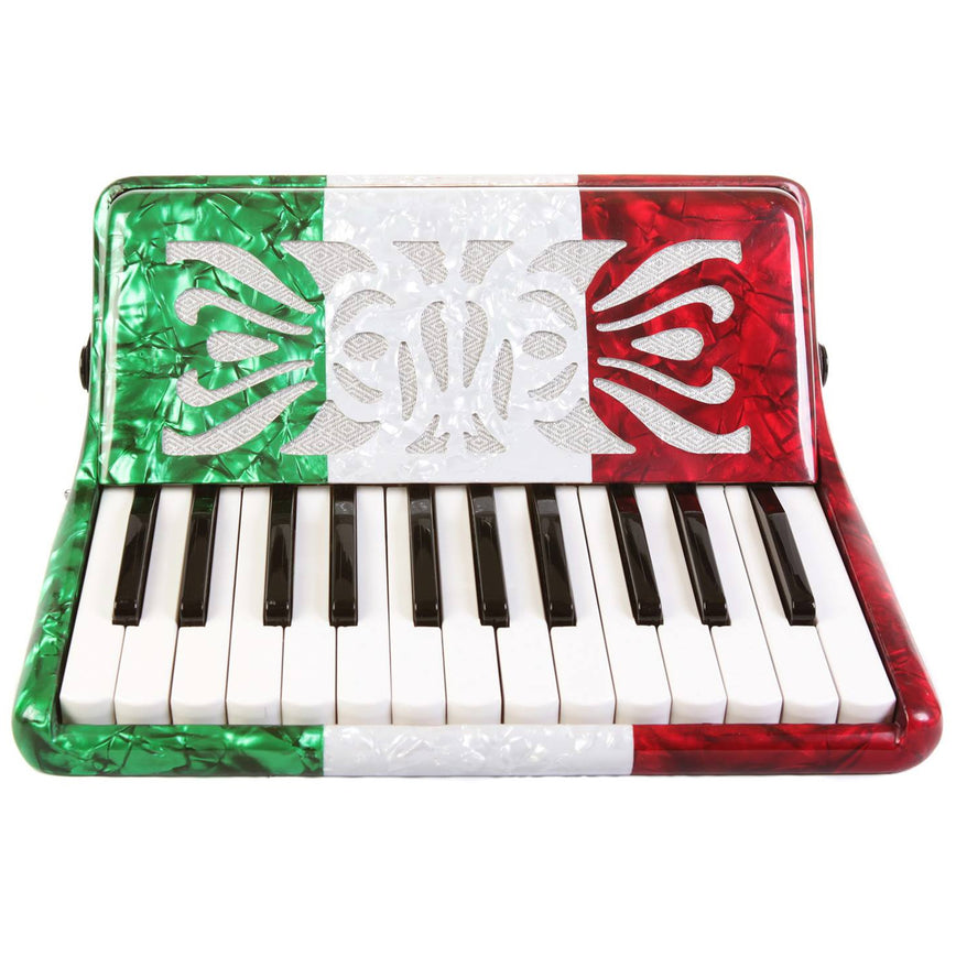 Rossetti Beginner Piano Accordion 12 Bass 25 Keys Mexican Flag