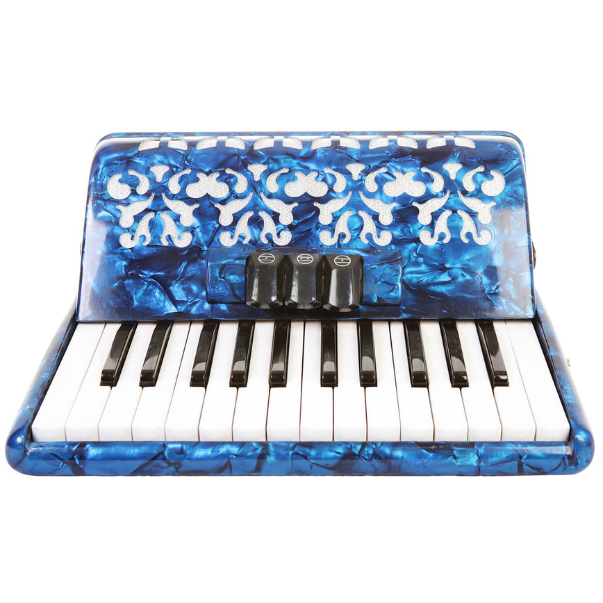 Rossetti Piano Accordion 48 Bass 26 Keys 3 Switches Blue