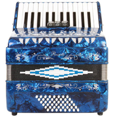 Rossetti Piano Accordion 48 Bass 26 Keys 3 Switches Blue