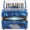 Rossetti Piano Accordion 48 Bass 26 Keys 3 Switches Blue
