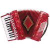 Rossetti Piano Accordion 48 Bass 26 Keys 3 Switches Red