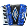 Rossetti Piano Accordion 32 Bass 30 Piano Keys 3 Switches Blue