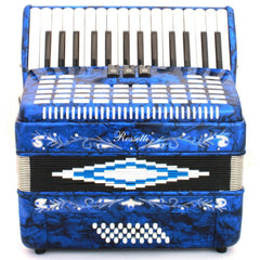 Rossetti Piano Accordion 32 Bass 30 Piano Keys 3 Switches Blue