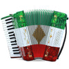 Rossetti Piano Accordion 32 Bass 30 Piano Keys 3 Switches Mexican Flag