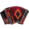 Rossetti 31 Button Accordion 12 Bass FBE Red and Black