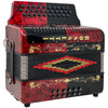 Rossetti 31 Button Accordion 12 Bass FBE Red and Black