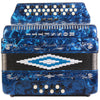 Rossetti 34 Button Accordion 12 Bass 3 Switches GCF Blue