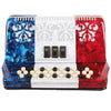 Rossetti 34 Button Accordion 12 Bass 3 Switches GCF USA Flag