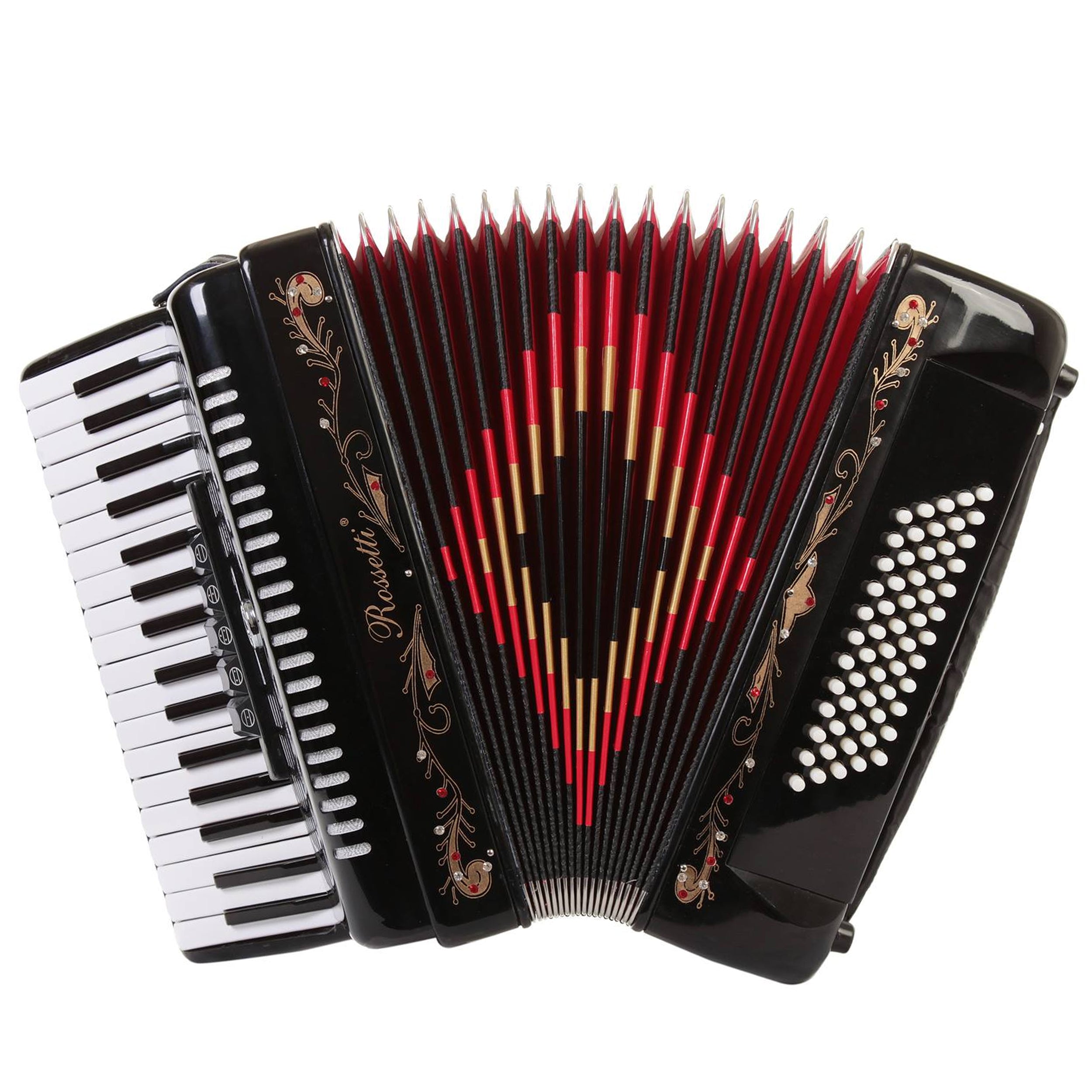 Rossetti Piano Accordion 60 Bass 34 Keys 5 Switches Black