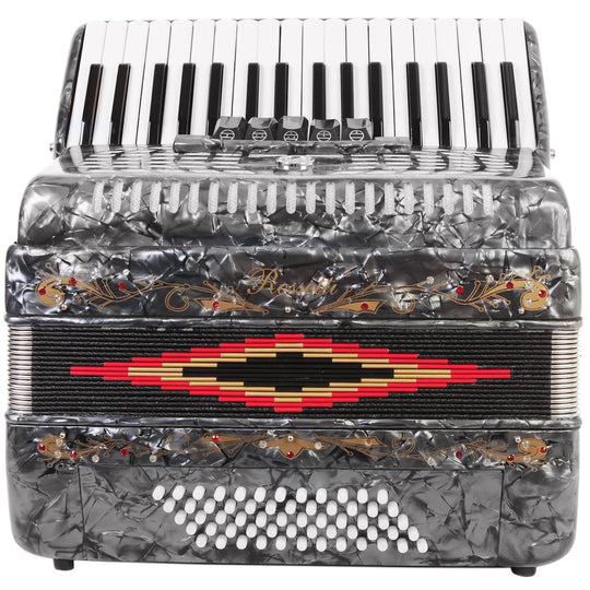 Rossetti Piano Accordion 60 Bass 34 Keys 5 Switches Grey