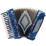 Rossetti Piano Accordion 72 Bass 34 Keys 5 Switches Blue